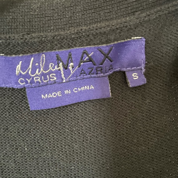 Long black button up cotton vest - Picture 2 of 9